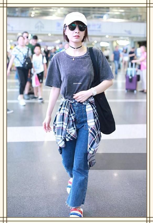 当92斤吴昕和110斤蒋欣同穿T恤衫，网友：凭胸而论微胖真挺好！