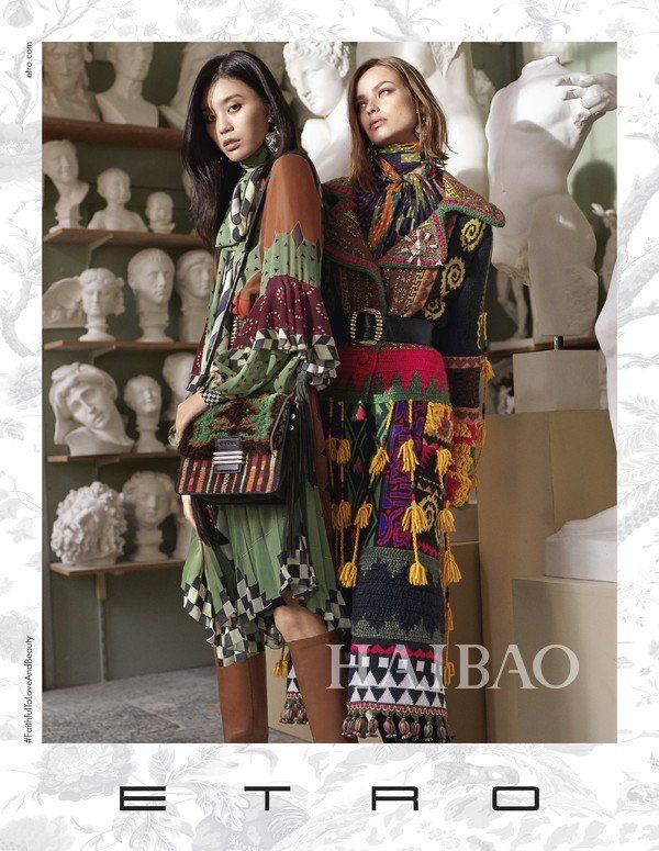 艾绰  2018秋冬系列广告大片，由中国超模奚梦瑶、纪凌尘领衔演绎