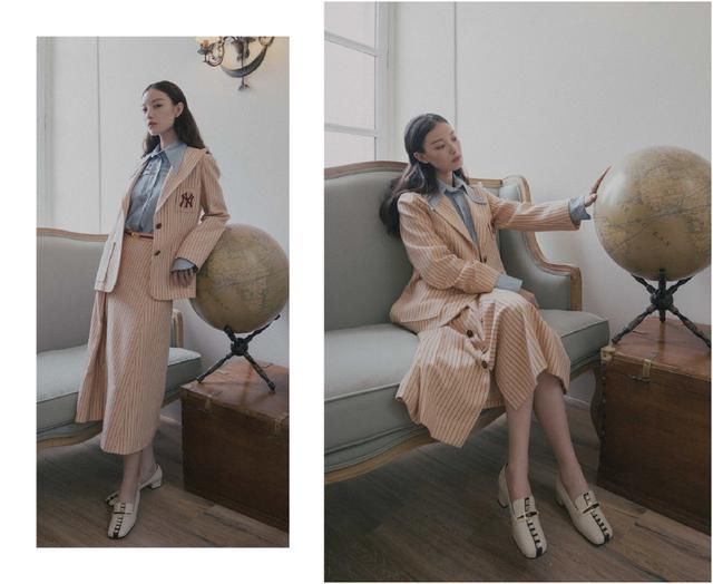 倪妮跟宋祖儿相差十岁，同穿2万的条纹西装，输了年龄却赢了气质