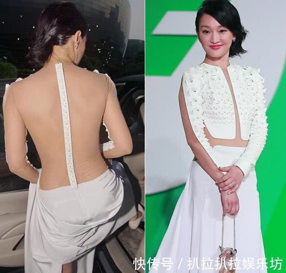 张钧甯穿了一条很普通的裙子，但是她转过身后大家都惊呆了