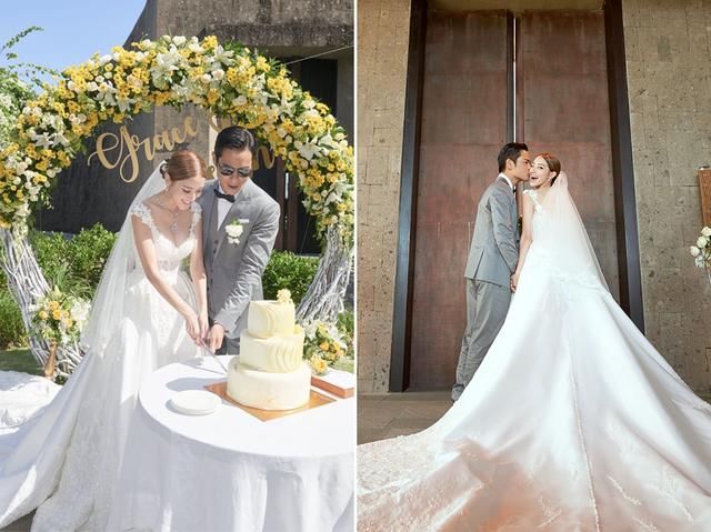 不愧是香港小姐冠军！27的陈凯琳穿白婚纱美，换上白裙照样很迷人