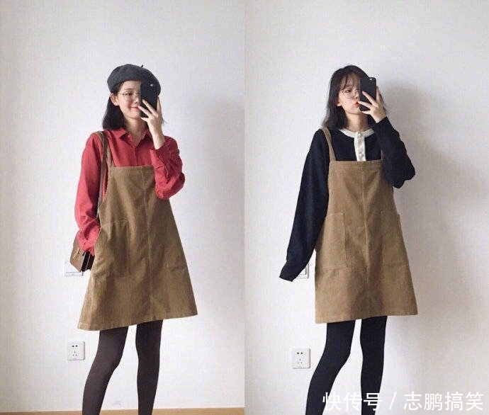 『小西』小个子春季日常穿搭怎么穿?卡其色小西装配蓝色牛仔裤,清新显瘦
