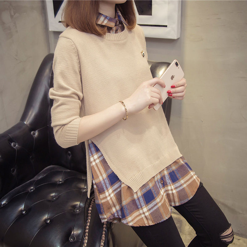 现在穿棉衣还太早，减龄洋气的针织衫，遮住拜拜肉，确实美