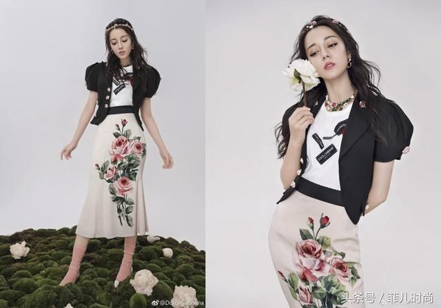 迪丽热巴穿镂空半身裙，印出“三角区”网友：现在都流行这样穿！