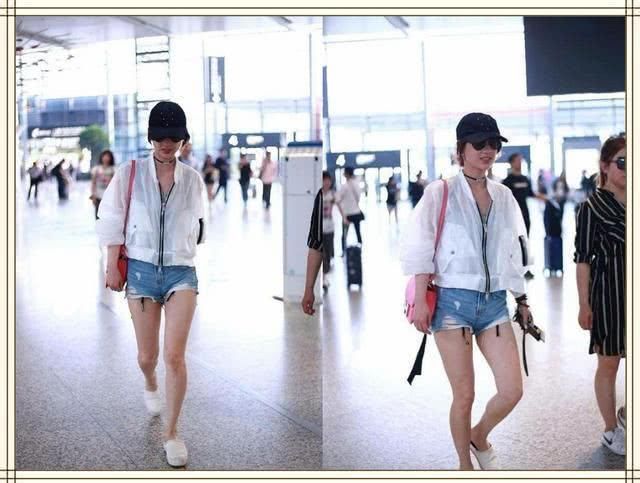 黄圣依穿这么紧的短裤不觉得难受吗？都勒出赘肉了