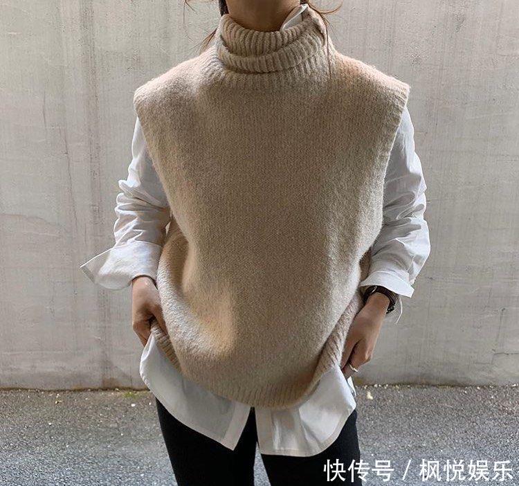#毛衣#衬衫别再单穿了!试试“叠穿法”,造型层次分明更有质感