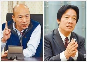 网友投票“韩、赖若选2020支持谁？” 韩票数辗压