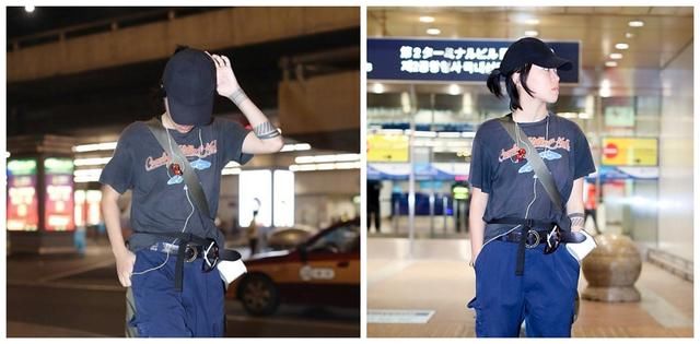 这种时尚你懂吗？窦靖童机场腰间挂水杯超个性，竟如此接地气