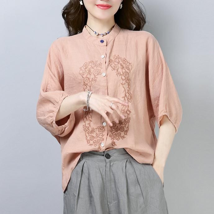 有一种清凉叫:“天然棉麻衫”配萝卜裤穿很舒适，美的独一无二