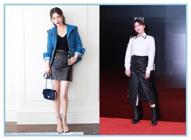 96斤刘诗诗穿皮裙竟输给100斤马思纯?可见露腿是有多么的重要!