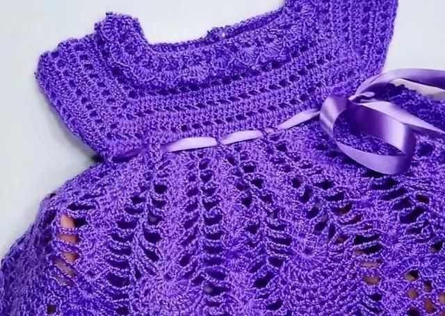 喜欢|钩编紫色儿童裙子,真的是太漂亮了,任谁看见都喜欢