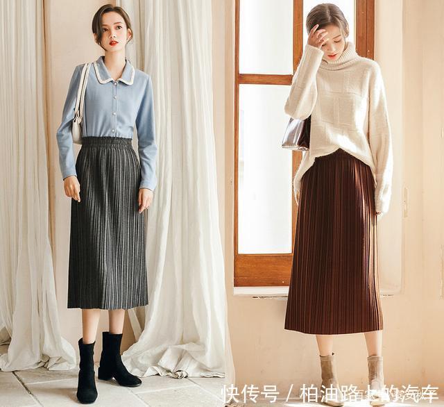 『尽显』“百褶裙+衬衫”=节后上班最“气质”穿搭尽显优雅、知性美!