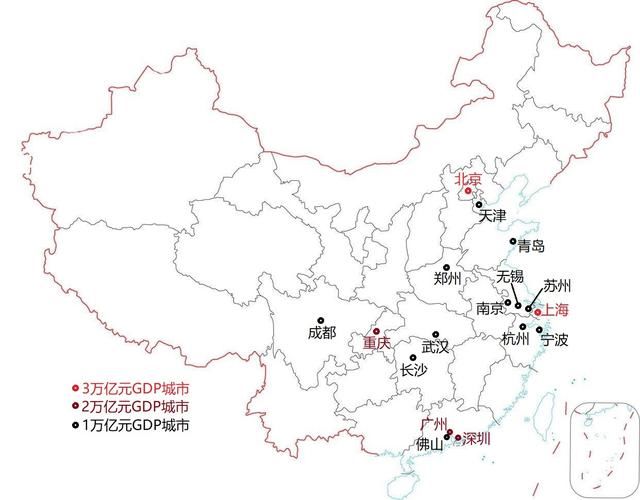  「GDP」华北天津市和华东南京市，位居“超万亿元GDP城市”中的第四梯队