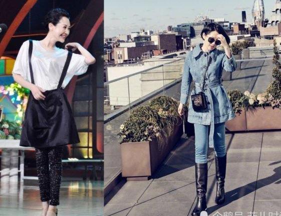 许晴不得了！全身就只穿了件粉色西装，为了秀腿真是豁出去了！