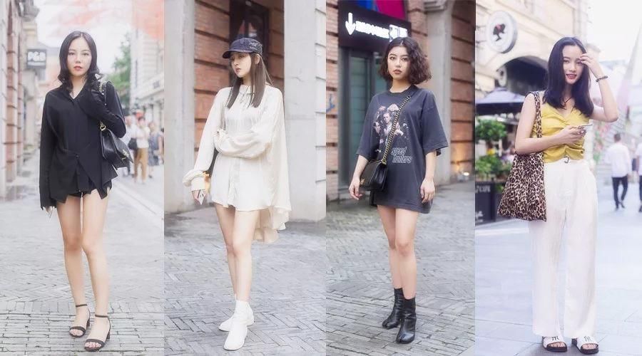 街拍武汉:抓住能够秀美腿的时光，肆意展现，第三位美女腿型太美