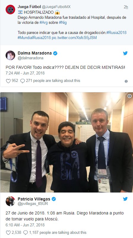 马拉多纳球场晕倒因嗑药过量?女儿怒斥:别再造谣了