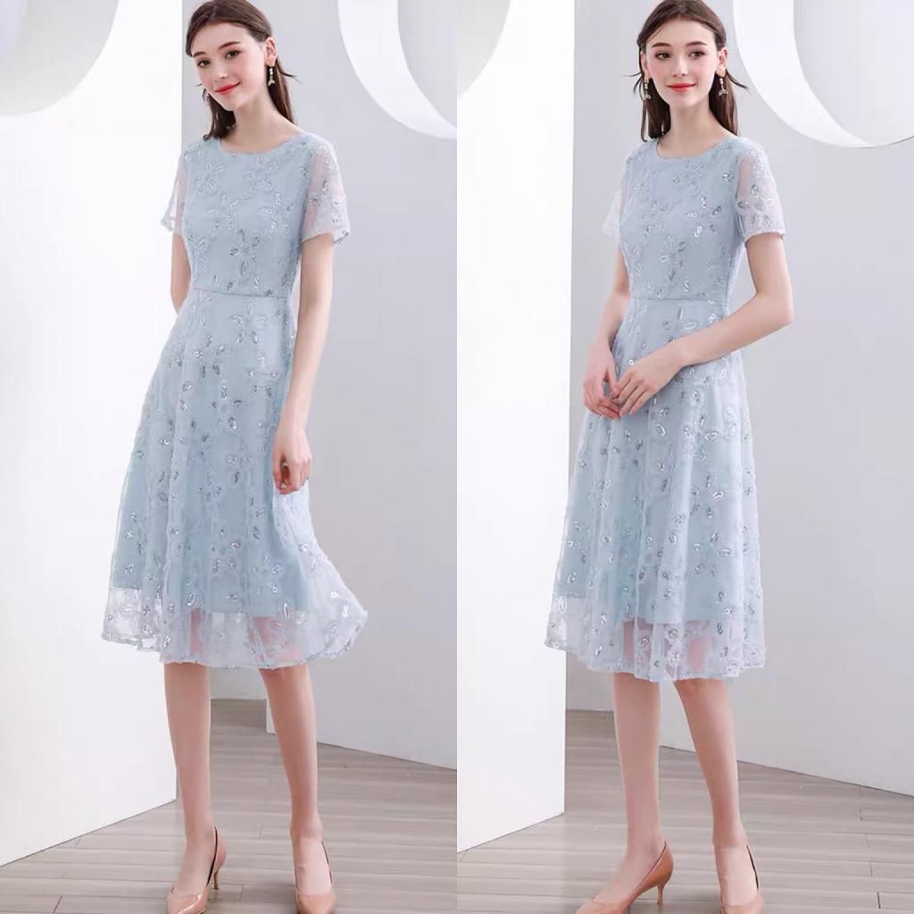  【气质】飘逸梦幻的网纱连衣裙，优雅知性有气质，凸显女性轻熟韵味！