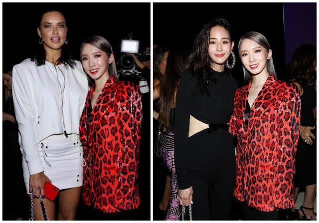 孟美岐时装周首战穿红西装，撞上46岁郑秀文，赢了年纪却输了气场