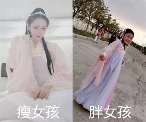 『 汉服』真打脸！，谁说只有瘦女孩可以穿汉服？看到胖女孩的上身效果