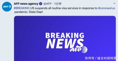  「美国」美国宣布暂停所有常规签证服务