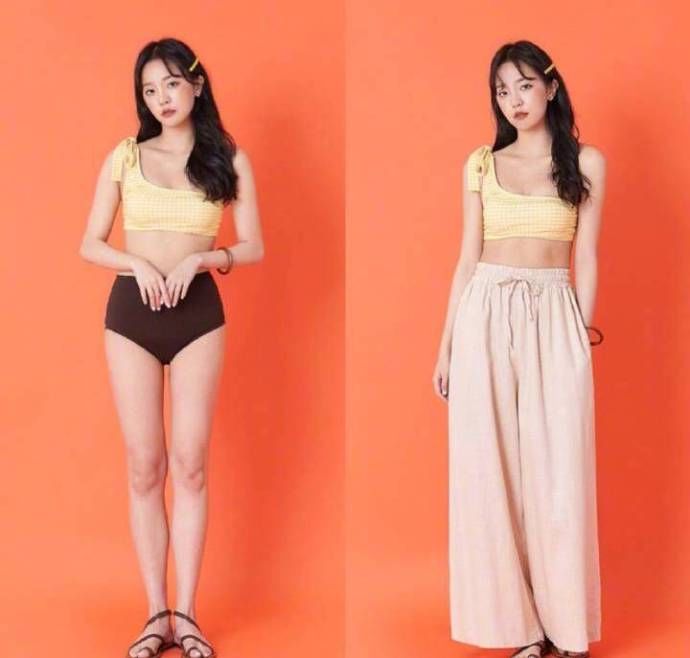 夏日海边度假性感泳装搭配