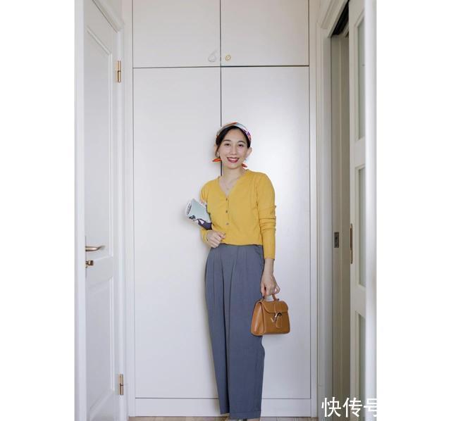 「舒适」春日搭配:如果你有一件彩色的针织开衫,教你如何每天穿出新鲜感