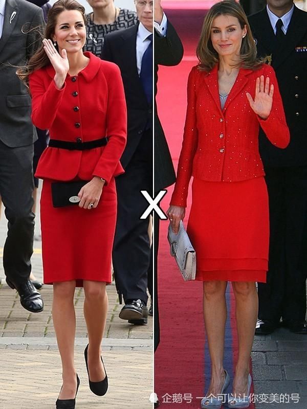 凯特王妃与西班牙王后“撞衫”，从婚纱到印花裙，年轻更有优势？