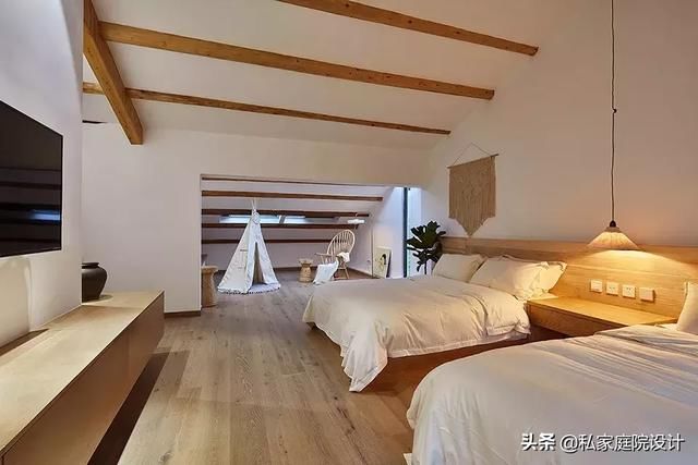 乡下房改造的民宿，民宿和庭院竟美成了这样了