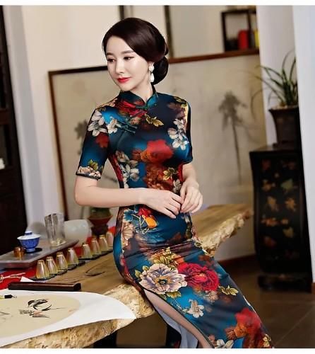 仿丝富贵花旗袍，惊艳世界东方美！