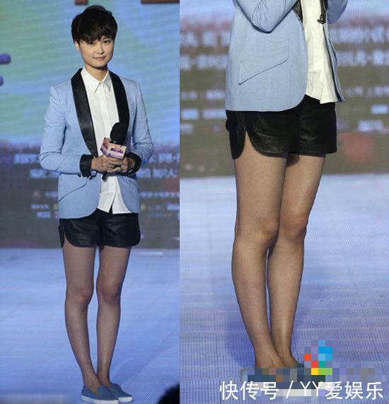 离开高跟看女神，赵丽颖尴尬身材55分！