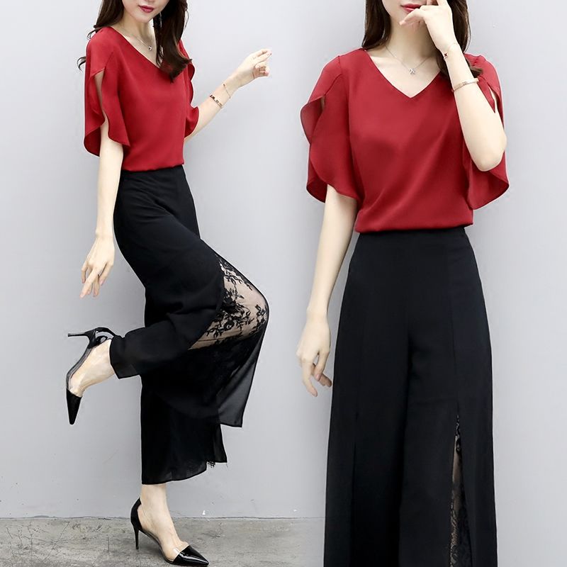 飘逸的阔腿裤+高跟凉鞋，强势御姐范必备，让你备受瞩目