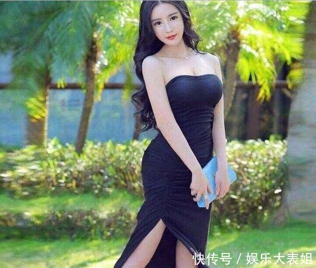 时尚街拍黑色连衣裙小姐姐,大秀丰腴身材,尽显腿部线条!