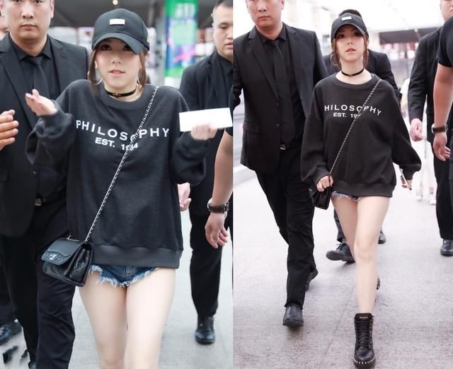 邓紫棋真大胆！穿条看不见的短裤去机场，瘦下来之后就是任性！