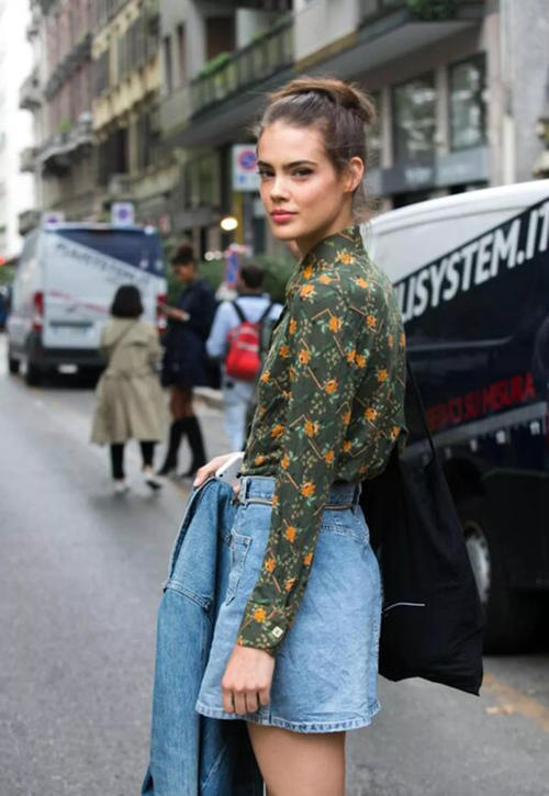 夏末秋初，长上衣+短下装=好看！显腿长！