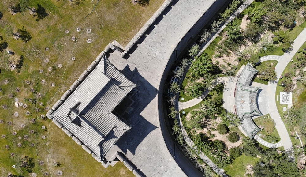  城池：耗资300亿，空中鸟瞰复建中的明太原县城，犹如飞来的城池