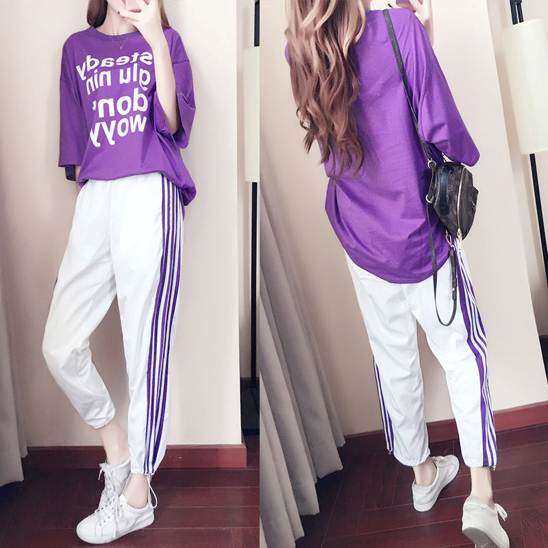 高跟鞋扔了吧!立秋特推:萝卜裤套装，视觉腿长2米，配小白极美