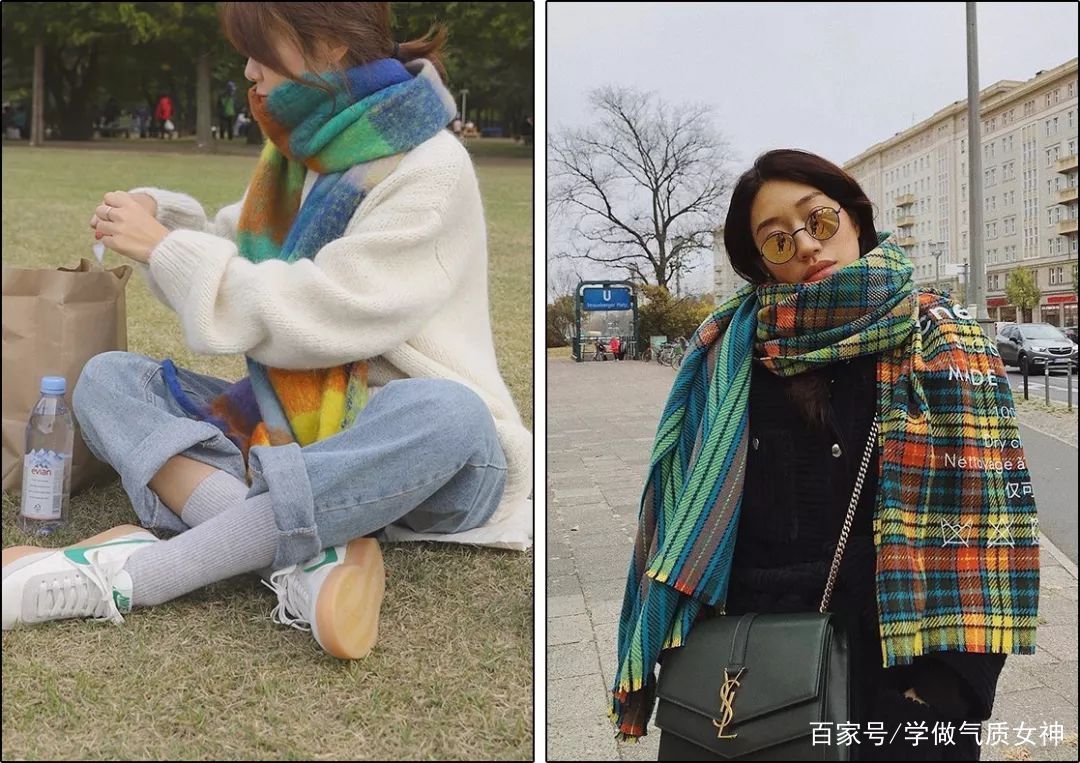  #气质#2020围巾流行这么系，气质又保暖，太好看了！