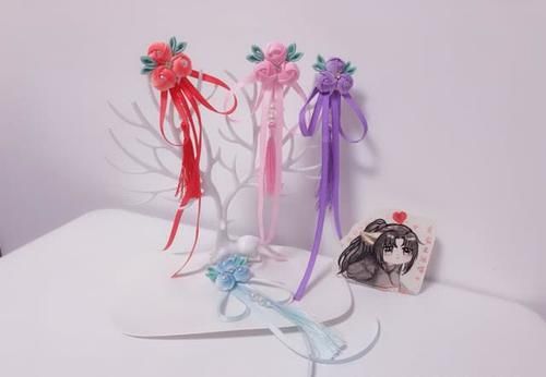  『花苞』古风花苞发夹自己做，美翻了！附教程
