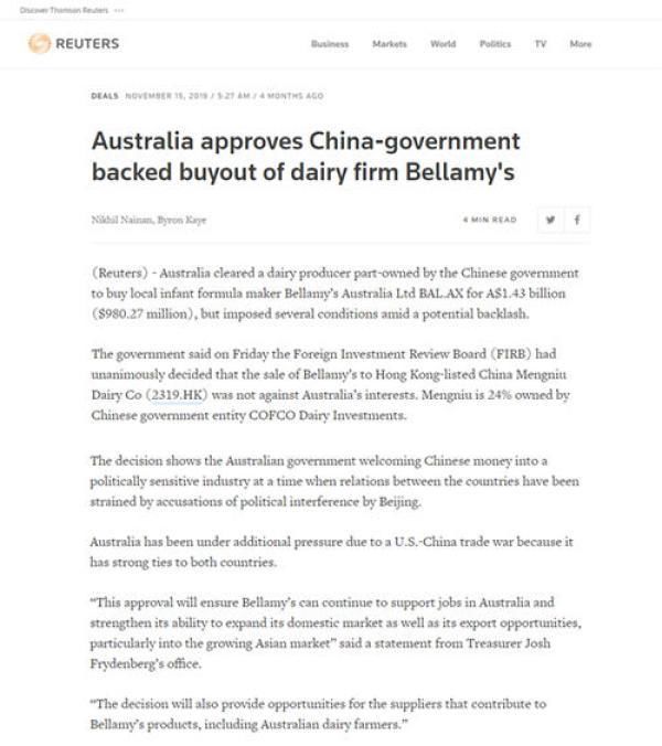  『持续』海外财经媒体持续点赞蒙牛 疫后海外市场潜力巨大