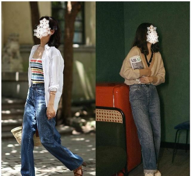  「适合」牛仔裤子的显高穿搭方法，好搭还显瘦，那样穿就没错