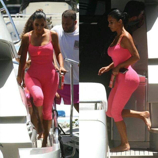 卡戴珊要走清新路线了？瘦到屁股都快没了，穿紧身包臀裙都没用啊