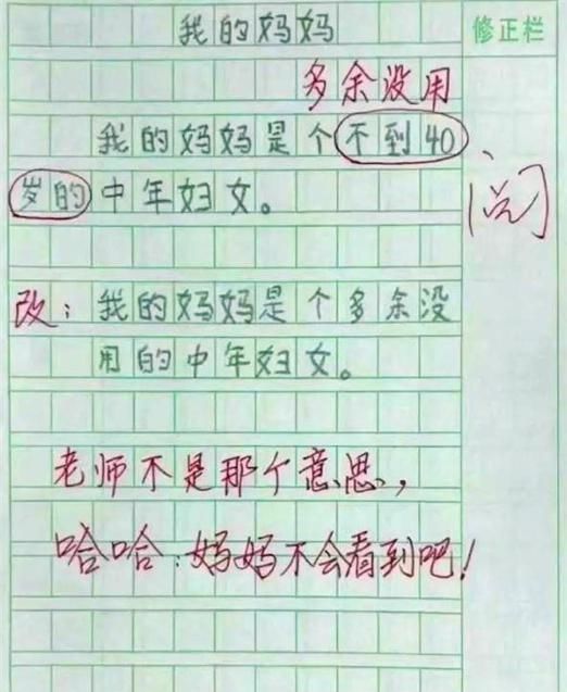  让孩子■孩子“坑爹式”造句，爸爸看完了想揍人，老师却说是个天才
