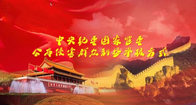  「群众利益」中央纪委国家监委公布侵害群众利益举报方式