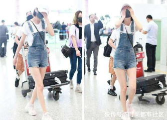 佟丽娅留长发, 穿背带裤气质温柔, 网友: 还是短发好看!