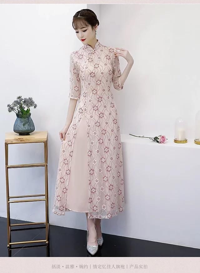 优雅卓绝假两件套旗袍,描摹着属于东方女性的古典气质!