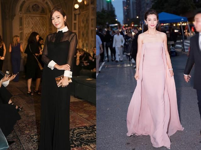 中韩女神时装周看秀，29岁郑秀妍优雅，45岁李冰冰惊艳了！