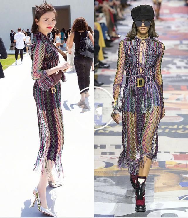 景甜穿包臀裙现身，不想却被安全裤给抢镜，网友：这心得多大啊？