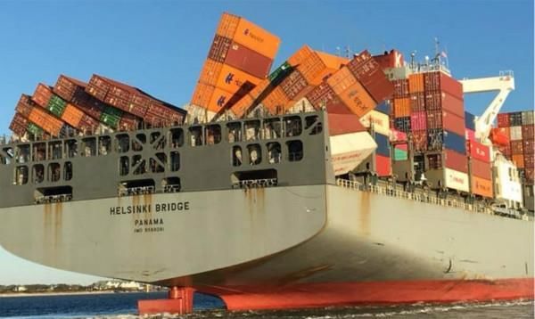 集装箱落海，丢失，曾挂靠上海、宁波等港口，货物或将受损