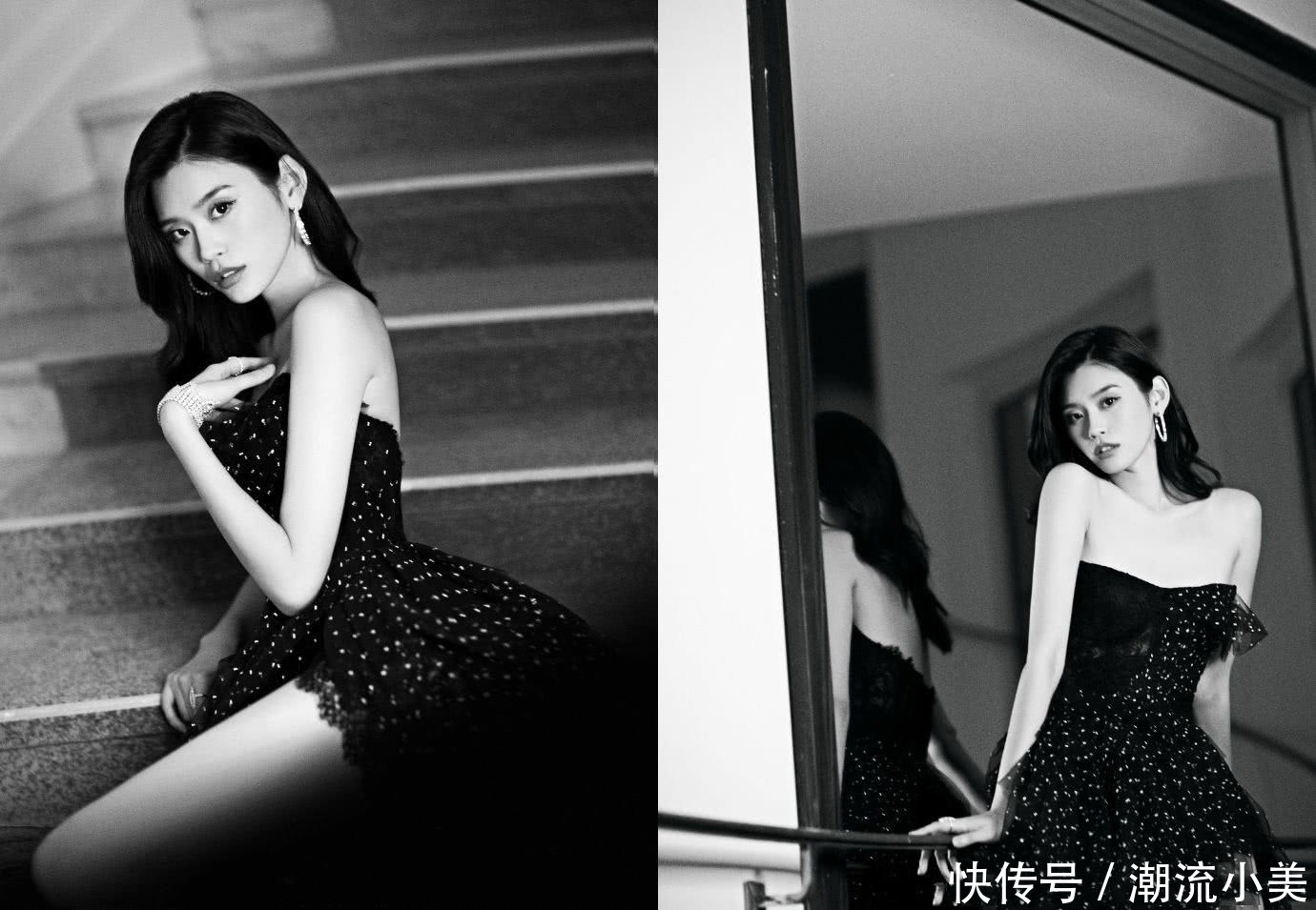 奚梦瑶身材真好！穿吊带裙惊艳全场，这让何猷君看了该着急了！