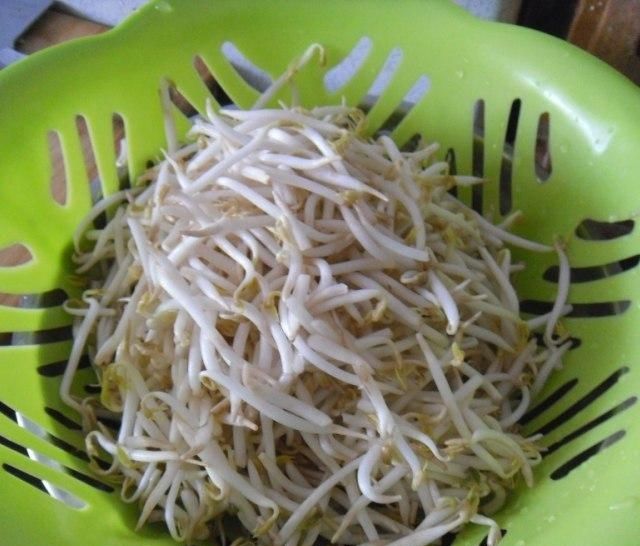 『烹制』青椒炒豆芽,豆芽可以单独烹制,加绿色的青椒,主要是搭配色泽
